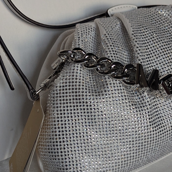 New with Tags Michael Kors Nola Denim Crossbody Handbag - Picture 6 of 13